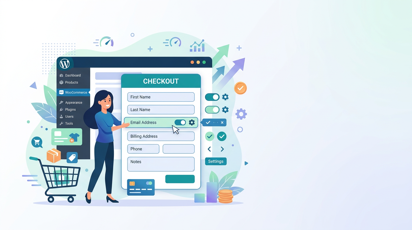A laptop screen displaying a clean WooCommerce checkout page with custom delivery date fields and validation success messages highlighted.