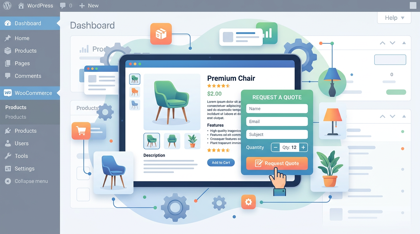Enable an Inquiry Form on Product Pages — woocommerce catalog mode